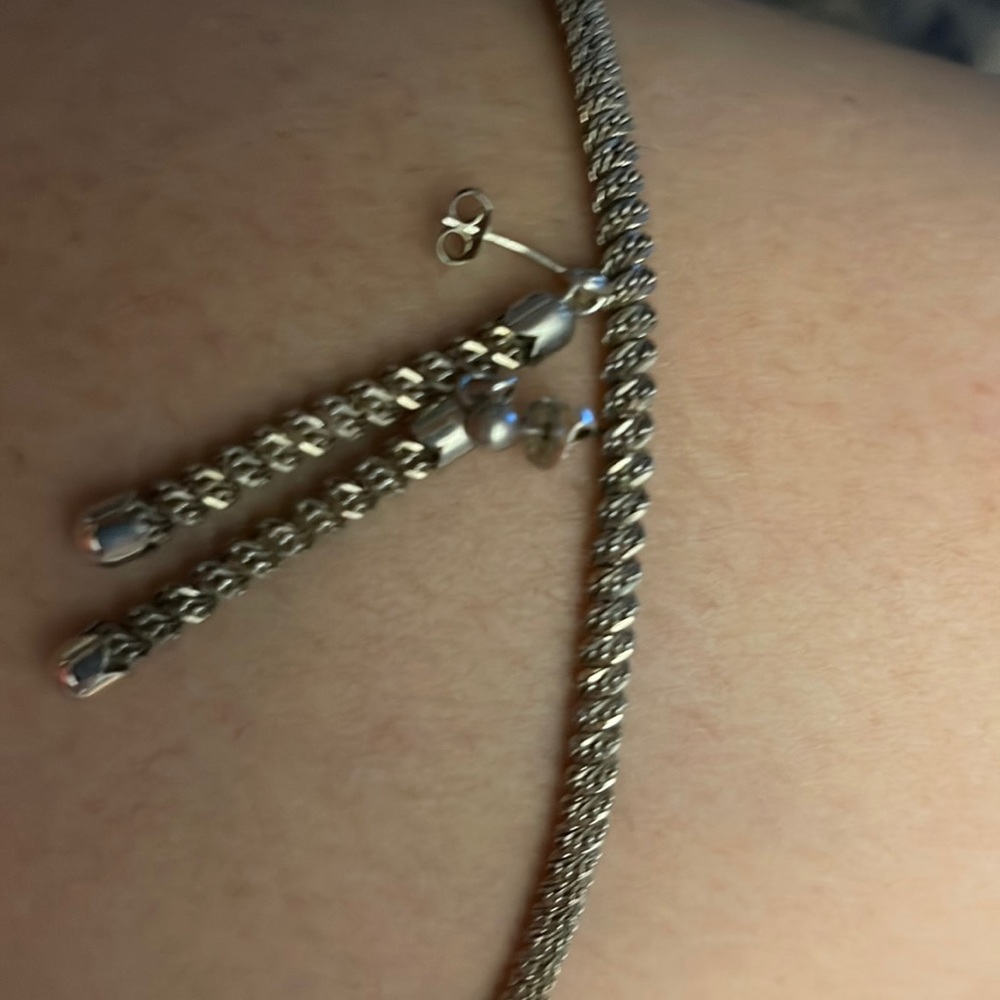 Sterling silver bracelet and matching earrings